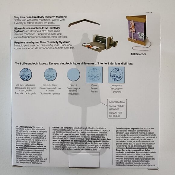Fiskars Fuse Creativity System Design Set #0196 Dress Form Die & Letter Press - Picture 3 of 6